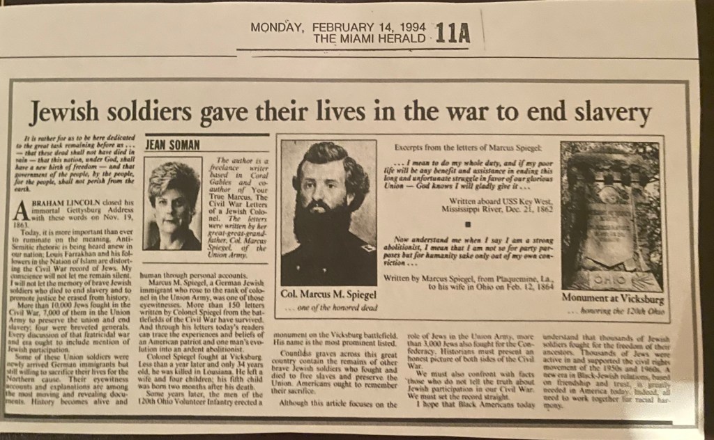 Article by Jean Powers Soman in the Miami Herald 2-14-1994